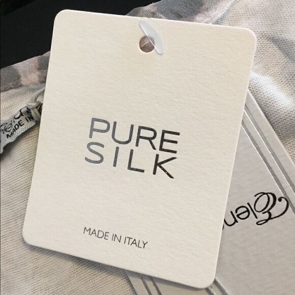 NWT Elena Baldi Italy 100% silk Animal print Long Sleeve Blouse Womens Sz S - Picture 7 of 7